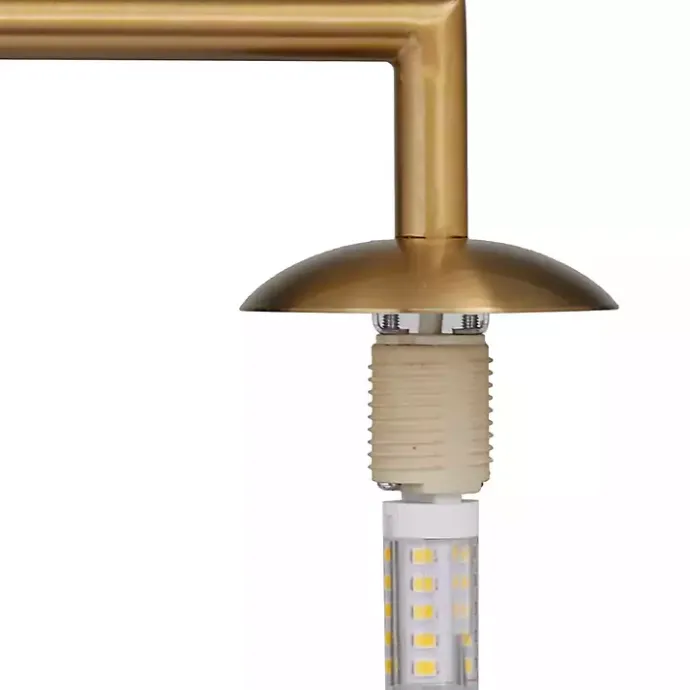 Discount Kirklands Home Gold Metal Smoked Glass Shade Table Lamp Gray