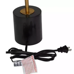 Discount Kirklands Home Gold Metal Smoked Glass Shade Table Lamp Gray