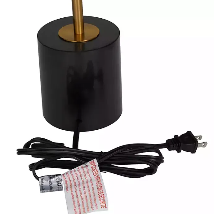 Discount Kirklands Home Gold Metal Smoked Glass Shade Table Lamp Gray