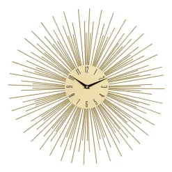 Best Kirklands Home Gold Metal Sunburst Wall Clock