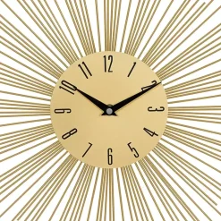 Best Kirklands Home Gold Metal Sunburst Wall Clock