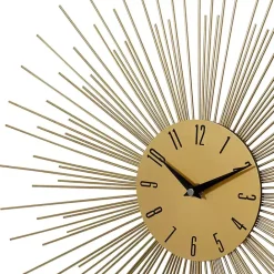 Best Kirklands Home Gold Metal Sunburst Wall Clock