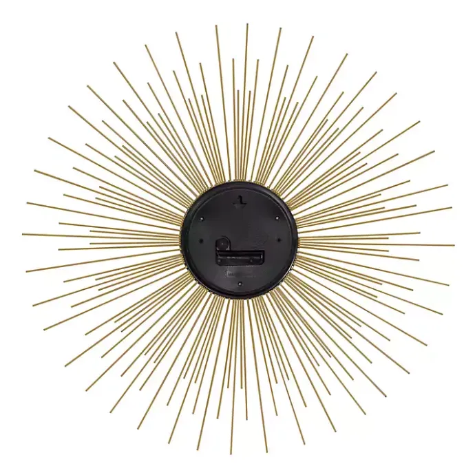 Best Kirklands Home Gold Metal Sunburst Wall Clock