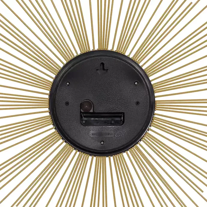 Best Kirklands Home Gold Metal Sunburst Wall Clock