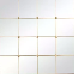 Outlet Kirklands Home Gold Metal Windowpane Wall Mirror