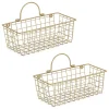 Clearance Kirklands Home Gold Metal Wire Cage Wall Baskets, Set of 2