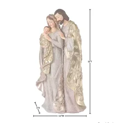 Sale Kirklands Home Gold Metallic Floret Holy Family