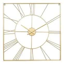 Sale Kirklands Home Minimal Square Open Face Clock Gold