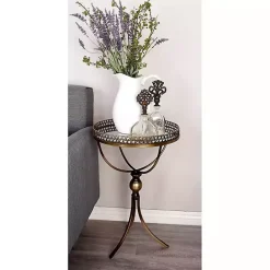 Online Kirklands Home Mirror Top Metal Accent Table Gold