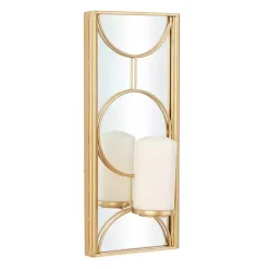 Hot Kirklands Home Gold Mirrored Geometric Sconce