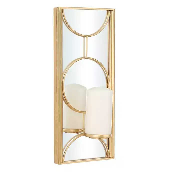 Hot Kirklands Home Gold Mirrored Geometric Sconce