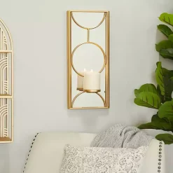 Hot Kirklands Home Gold Mirrored Geometric Sconce