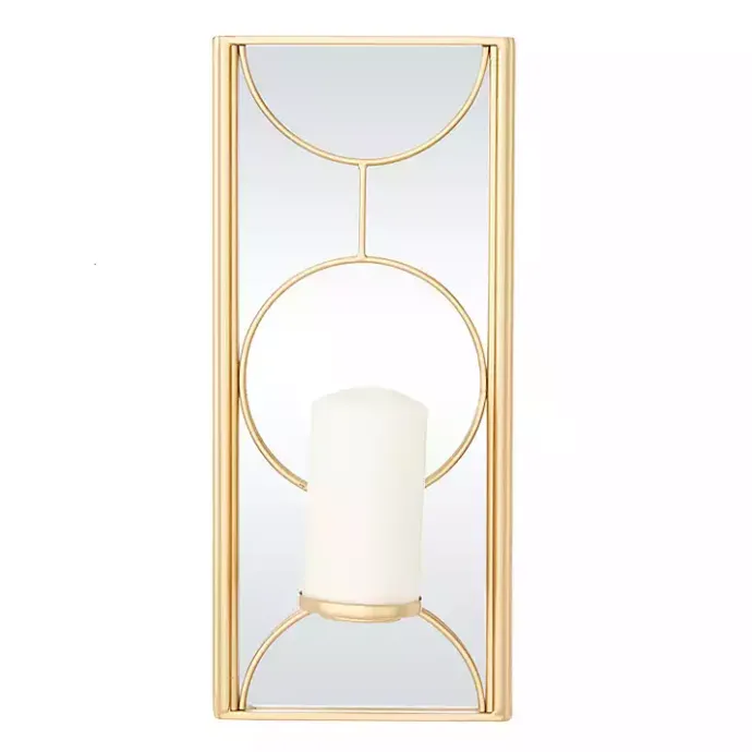 Hot Kirklands Home Gold Mirrored Geometric Sconce