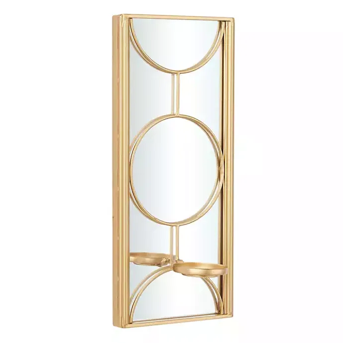 Hot Kirklands Home Gold Mirrored Geometric Sconce