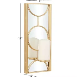 Hot Kirklands Home Gold Mirrored Geometric Sconce