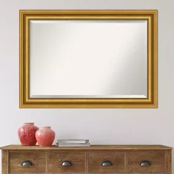 Outlet Kirklands Home Gold Patina Scalloped Frame Beveled Mirror