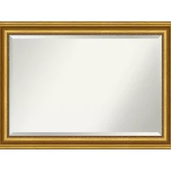 Outlet Kirklands Home Gold Patina Scalloped Frame Beveled Mirror