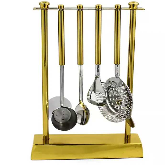 Best Kirklands Home 4-pc. Bar Tool Set with Stand Gold