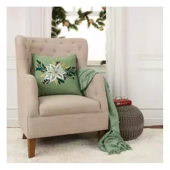 Outlet Kirklands Home Gold Poinsettia Christmas Throw Pillow