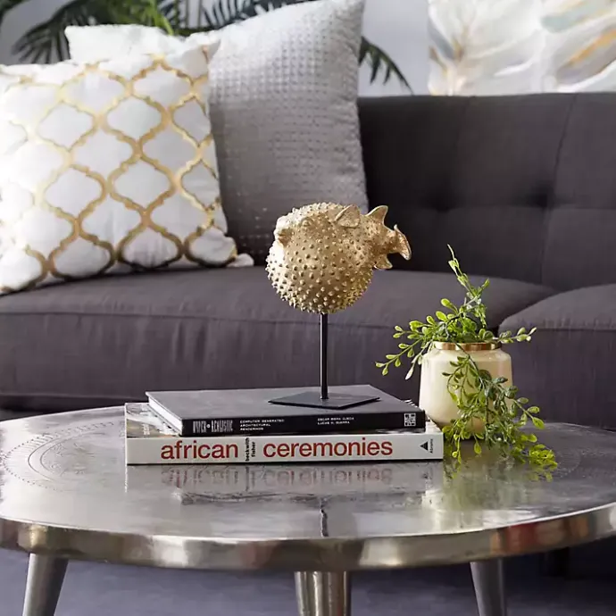 Best Kirklands Home Gold Puffer Fish Sculpture