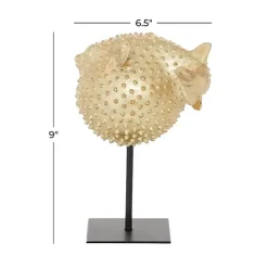 Best Kirklands Home Gold Puffer Fish Sculpture