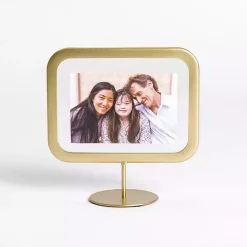 Kirklands Home Rectangular Floating Picture Frame Stand, 4x6 Gold