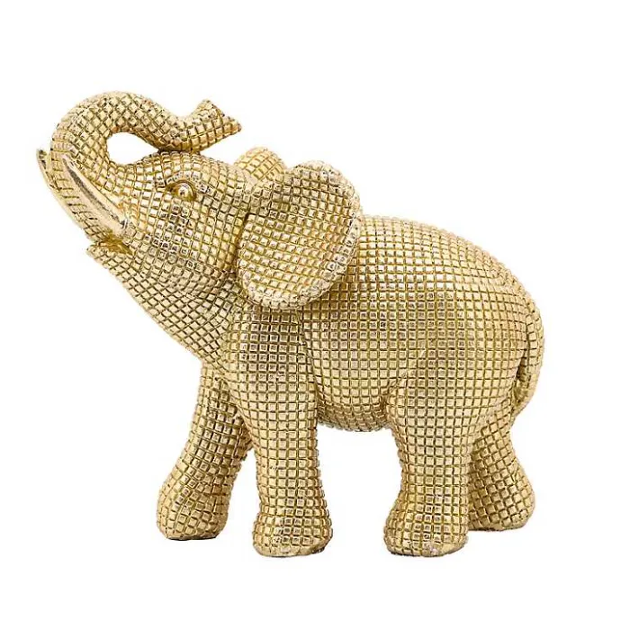 Hot Kirklands Home Resin Elephant Figurine Gold