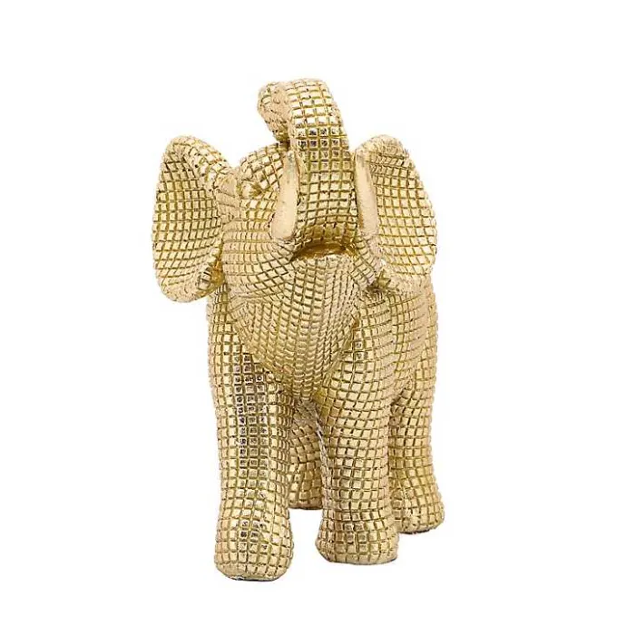 Hot Kirklands Home Resin Elephant Figurine Gold