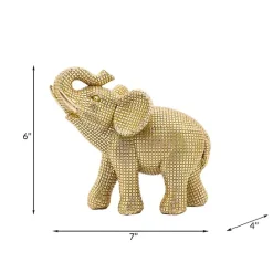 Hot Kirklands Home Resin Elephant Figurine Gold