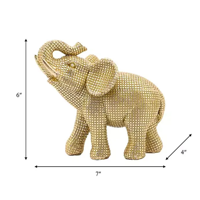 Hot Kirklands Home Resin Elephant Figurine Gold