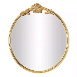 Best Kirklands Home Gold Round Baroque Wall Mirror