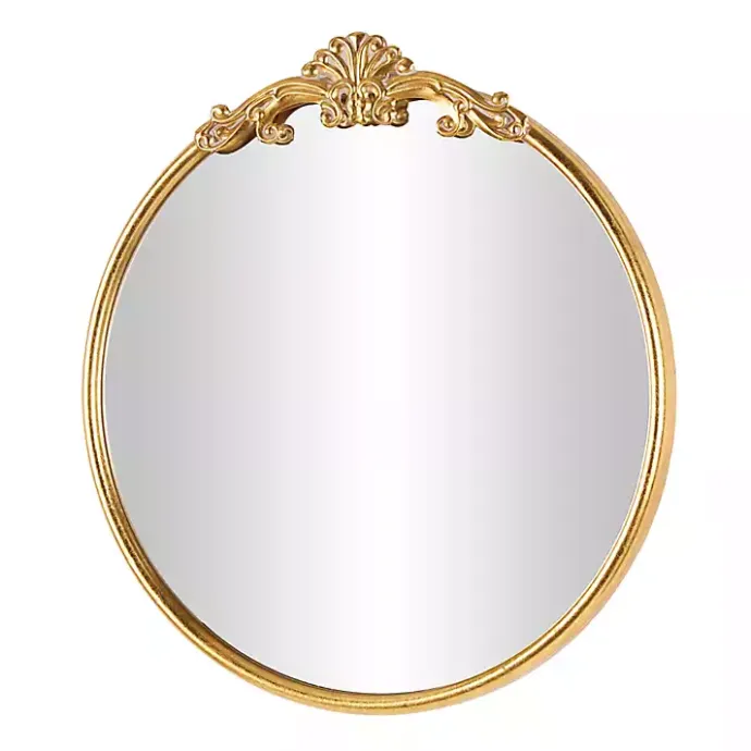 Best Kirklands Home Gold Round Baroque Wall Mirror