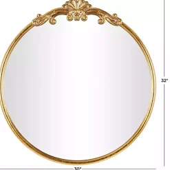 Best Kirklands Home Gold Round Baroque Wall Mirror