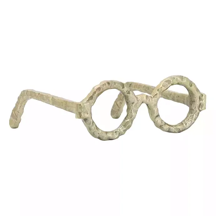Kirklands Home Round Eye Glasses Sculpture Gold