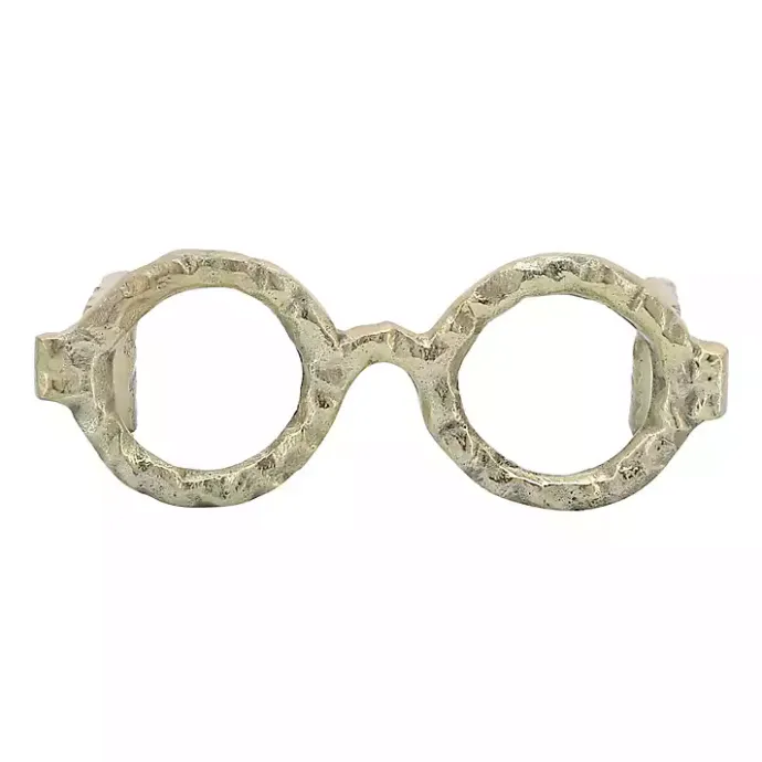 Kirklands Home Round Eye Glasses Sculpture Gold