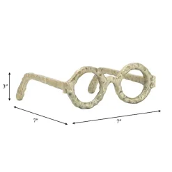 Kirklands Home Round Eye Glasses Sculpture Gold