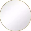 Best Kirklands Home Gold Round Simple Frame Large Wall Mirror