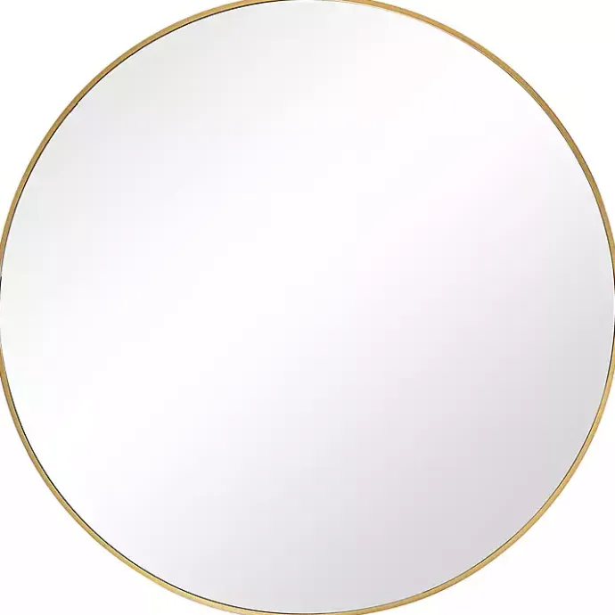 Best Kirklands Home Gold Round Simple Frame Large Wall Mirror
