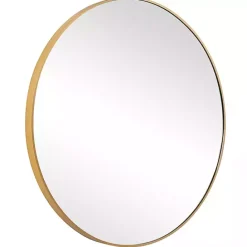 Best Kirklands Home Gold Round Simple Frame Large Wall Mirror