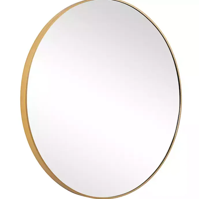 Best Kirklands Home Gold Round Simple Frame Large Wall Mirror