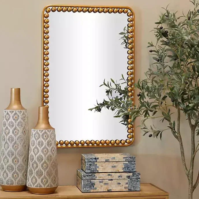 Best Kirklands Home Gold Rounded Rectangle Wall Mirror