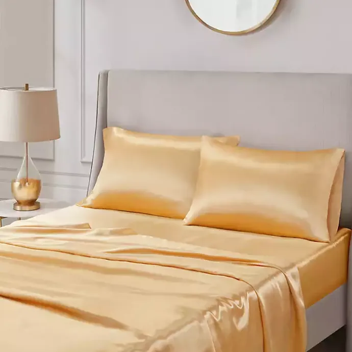 Best Kirklands Home Satin Standard 2-pc. Pillow Case Set Gold