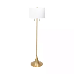 Best Kirklands Home Gold Sleek Modern Floor Lamp White