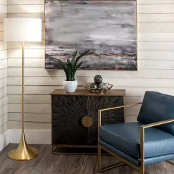 Best Kirklands Home Gold Sleek Modern Floor Lamp White