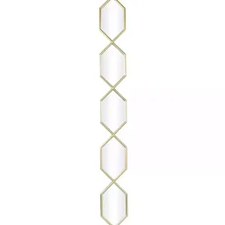 Best Kirklands Home Slim Stacked Hexagons Wall Mirror Gold