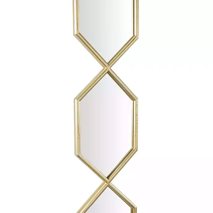 Best Kirklands Home Slim Stacked Hexagons Wall Mirror Gold