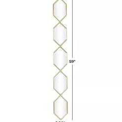 Best Kirklands Home Slim Stacked Hexagons Wall Mirror Gold