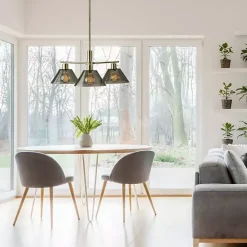 Kirklands Home Gold Smoked Glass Chandelier