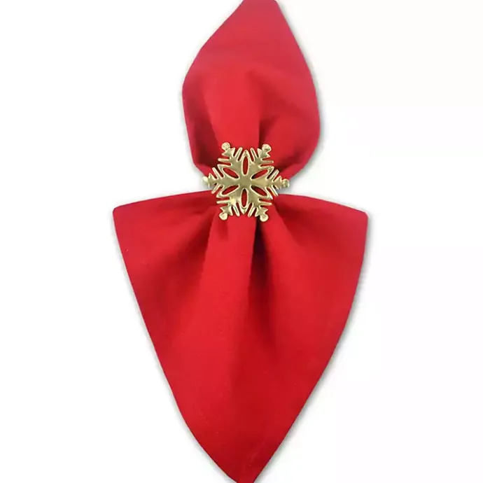 Outlet Kirklands Home Snowflake Napkin Rings, Set of 6 Gold