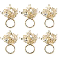 Outlet Kirklands Home Sparkle Napkin Rings, Set of 6 Gold